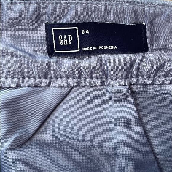 GAP Size 4 Military Sailors Mini Zip Skirt Button Pocket Lined Blue Preppy EUC - Picture 6 of 7